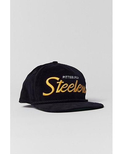 KTZ Pittsburgh Steelers Corduroy Golfer Snapback Hat - Blue