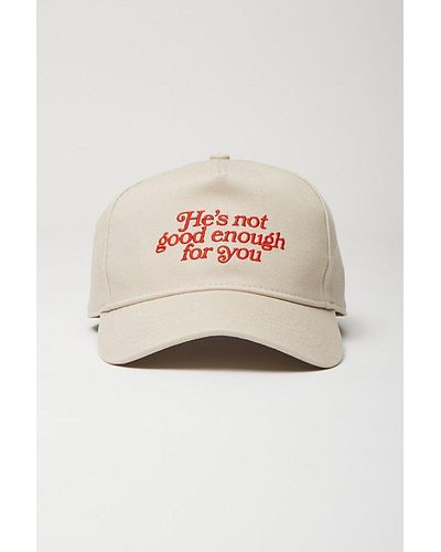 Urban Outfitters He'S Not Good Enough For You Baseball Hat - Pink