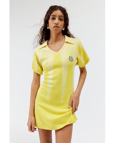 Honor The Gift Polo Knit Dress - Yellow