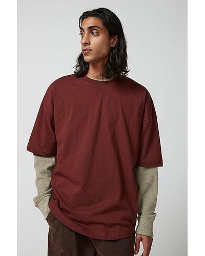 Urban Outfitters Standard Cloth Shortstop Boxy Tee - Red