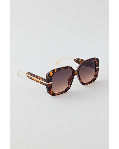 Urban Outfitters Beatrice Oversized Round Sunglasses - Multicolor