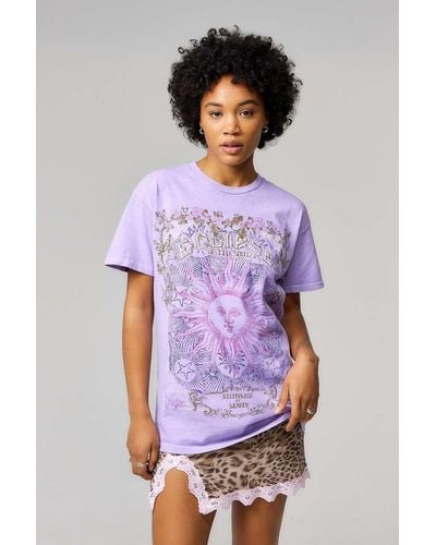 Urban Outfitters Uo Orange Eclipse Of The Soul T-shirt - Purple