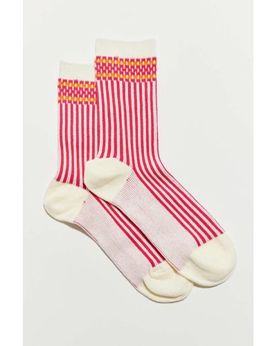 Urban Outfitters Fair Isle Ankle Sock - Pink