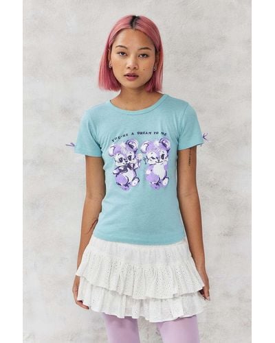 Urban Outfitters Uo You're A Dream To Me Baby T-shirt Top - Blue