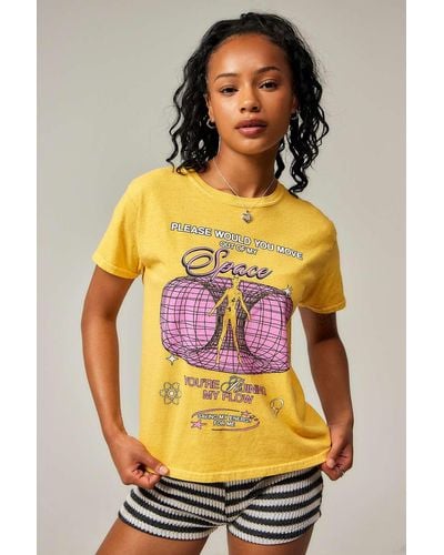 Urban Outfitters Uo Outer Space T-shirt - Yellow