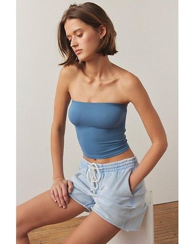 Out From Under Seamless Longline Tube Top - Blue