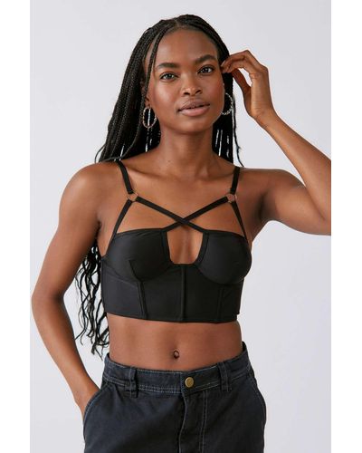 Out From Under Tunneled T-back Halter Bra in Black