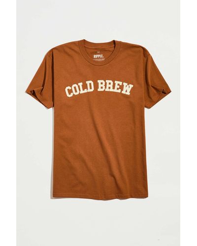 Urban Outfitters Cold Crew Tee - Brown