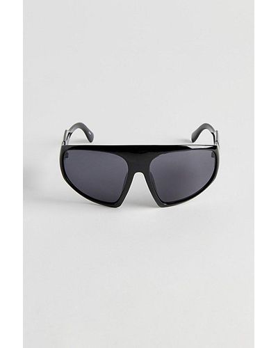 Urban Outfitters Danny Oversized Shield Sunglasses - Blue