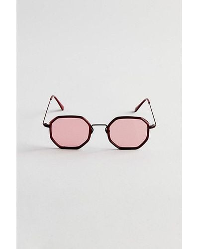 Urban Outfitters Wells Combo Hex Sunglasses - Pink