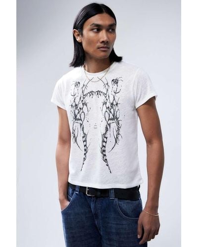 Jaded London Lazy Willy Ink Baby T-shirt Top - White