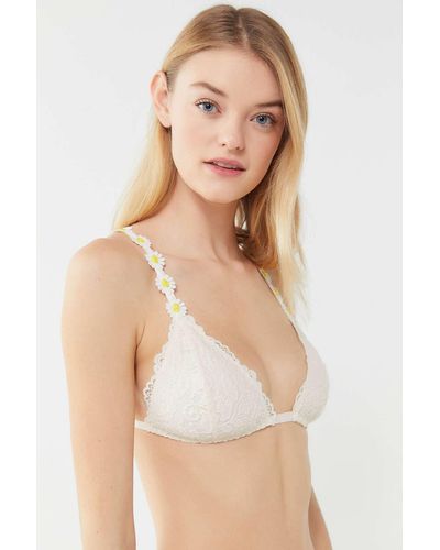Out From Under Barrymore Lace Triangle Bralette - Natural