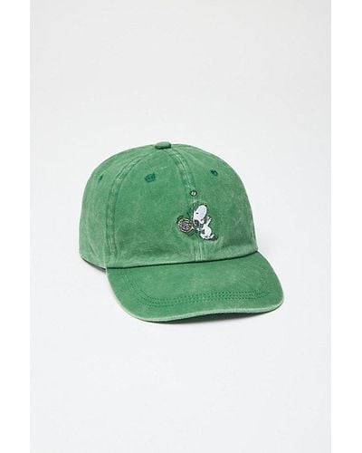 Urban Outfitters Snoopy Tennis Washed Dad Hat - Green