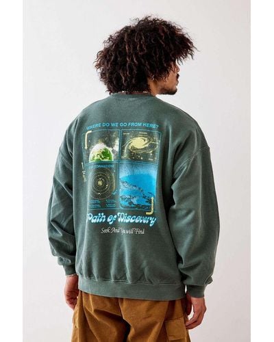 Urban Outfitters Uo - sweatshirt path of discovery" - Grün