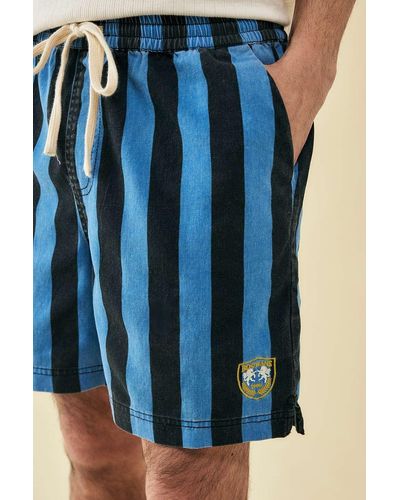 BDG Blue Stripe Twill Shorts