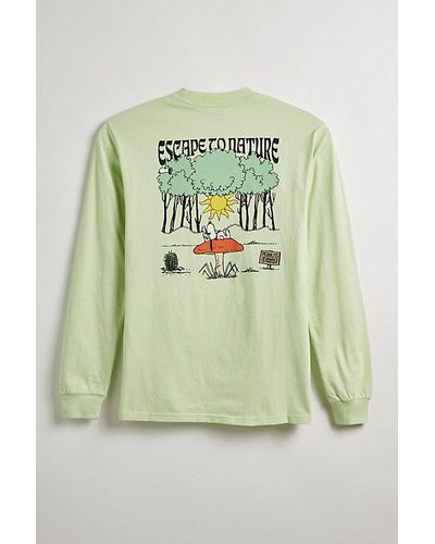 Parks Project X Peanuts Uo Exclusive Escape Long Sleeve Tee - Green
