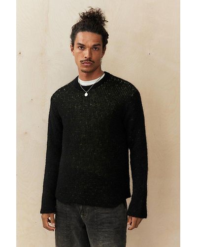 BDG Layered Mesh Sweater - Black