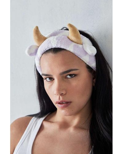 Urban Outfitters Stirnband "cow spa day" - Schwarz