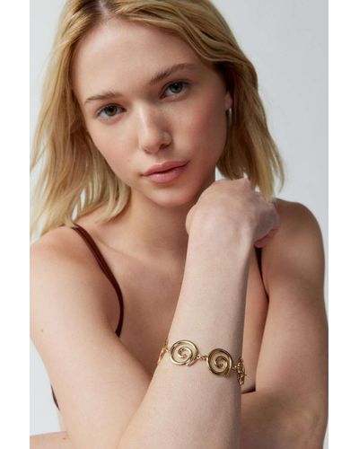 Urban Outfitters Statement Swirl Bracelet - Brown