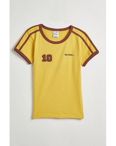 iets frans... Iets Frans. Soccer Ringer Baby Tee - Yellow