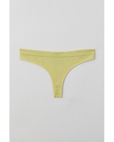 Out From Under Seamless Ribbed Thong - Yellow