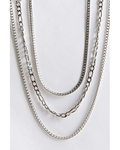 Urban Outfitters Rocco Layered Chain Necklace - Metallic