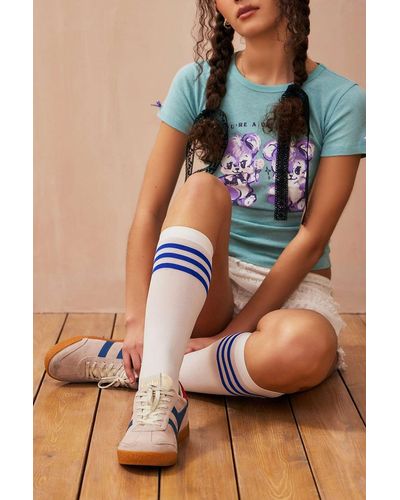 Out From Under Sheer Knee High Socks - Blue