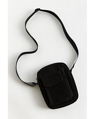 Urban Outfitters Uo Corduroy Mini Messenger Bag - Black