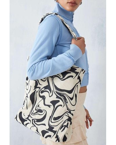 Urban Outfitters Uo Swirled Print Tote Bag - Blue