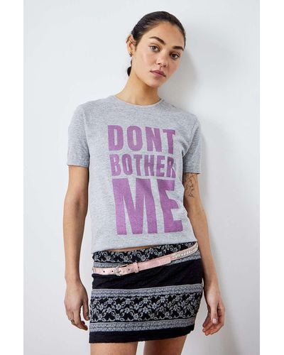 Urban Renewal Remade From Vintage Don't Bother Me T-shirt - White