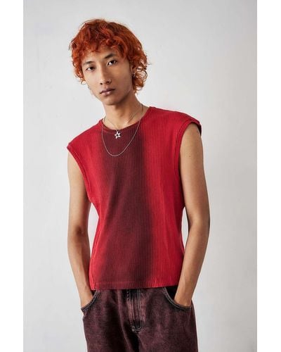 Jaded London Dye Placement Tank Top - Red