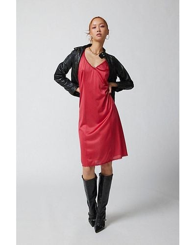 Urban Renewal Remade Overdyed Slip Dress - Red