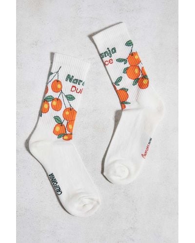 Urban Outfitters Uo Oranges Socks - Grey