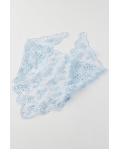 Out From Under Lace Headscarf - Blue