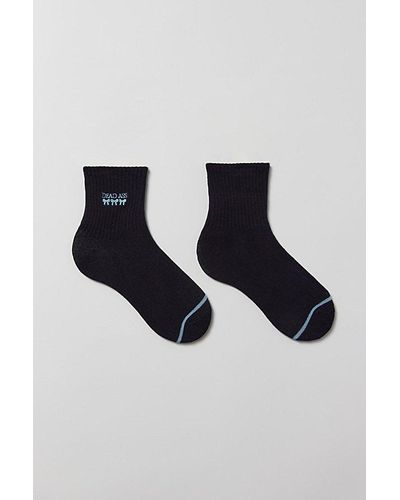 Urban Outfitters Icon Quarter Crew Sock - Black