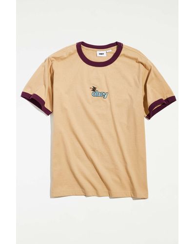 Obey Buzz Ringer Tee - Natural