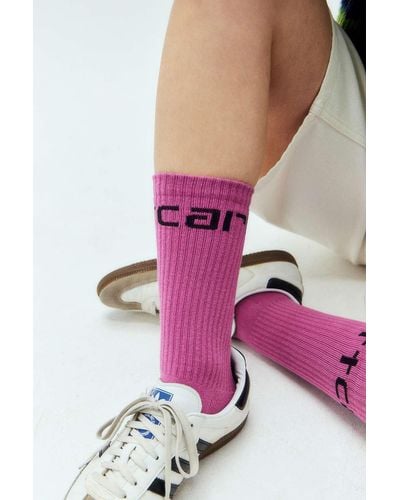 Carhartt Logo Crew Socks - Pink