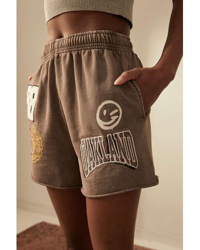 Urban Outfitters Uo Oakland Jogger Shorts - Brown