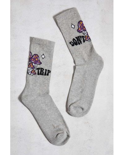 Urban Outfitters Uo Don't Trip Socks - Grey