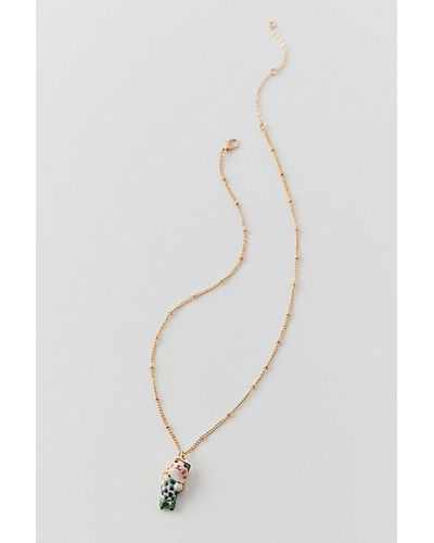 Urban Outfitters Cat-Fish Charm Necklace - White
