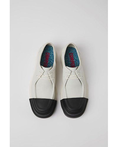 Camper Junction Leather Moc-Toe Shoes - White