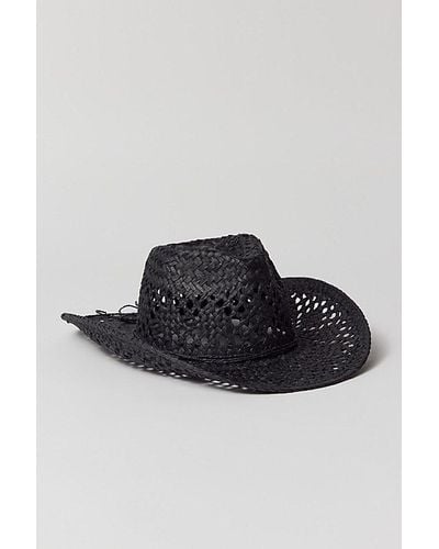 Urban Outfitters Dakota Straw Cowboy Hat - Black