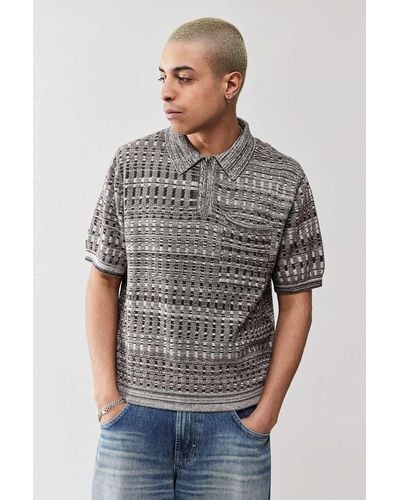 BDG Skate Knit Polo - Grey