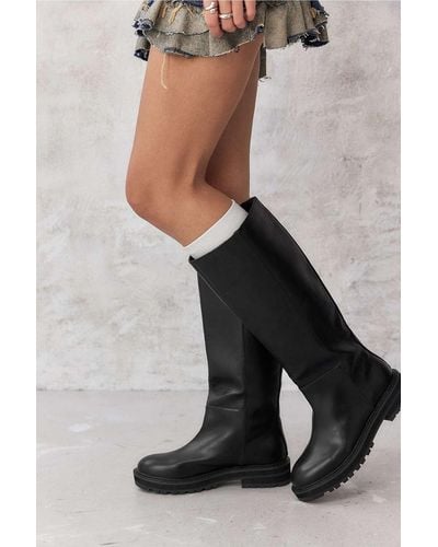 Urban Outfitters Uo Ava Knee High Boots - Black