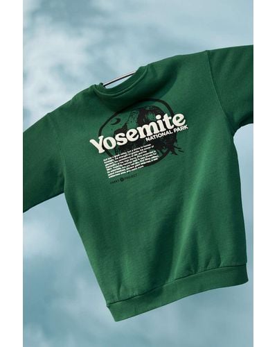 Parks Project Uo Exclusive Yosemite Crew Neck Sweatshirt - Green