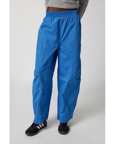 Urban Outfitters Uo Mae Poplin Utility Pant - Blue