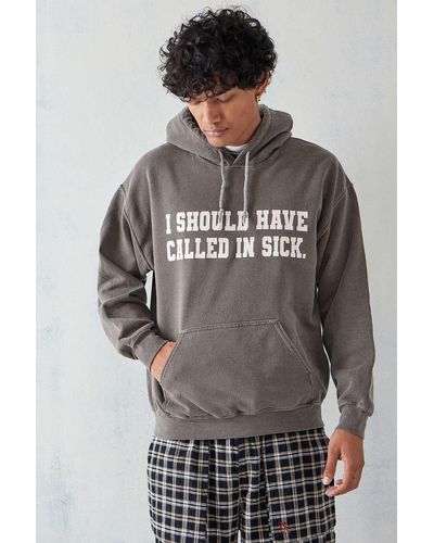 Urban Outfitters Uo Call In Sick Hoodie - Grey