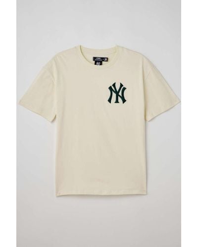 Men's New York Yankees Pro Standard Cream Cooperstown Collection Old  English T-Shirt