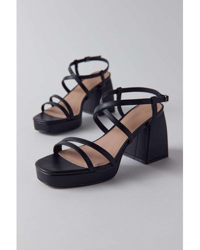 Urban Outfitters Uo Olive Strappy Heel - Black