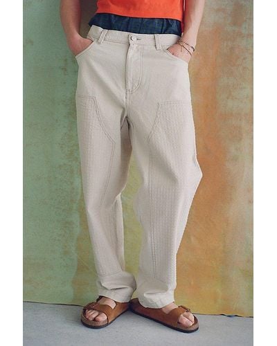 BDG Silverlake Embroidered Double Knee Baggy Pant - Green
